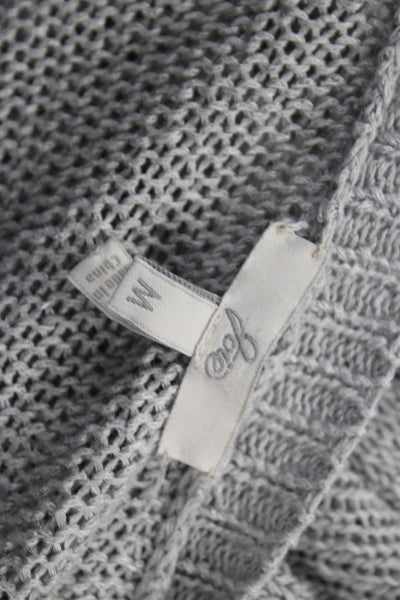 Joie Unisex Pullover Gray 100% Linen Long Sleeve Round Neck Size M