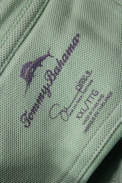 Tommy Bahama Mens Green Short Sleeve Polo Big & Tall Size 2XL