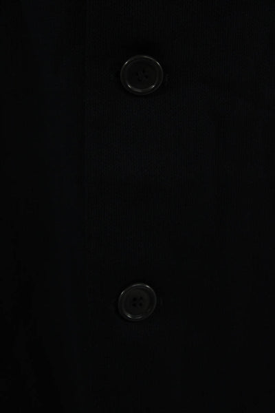 Ermenegildo Zegna Mens Dark Blue Herringbone Blazer Button Collared Size 44