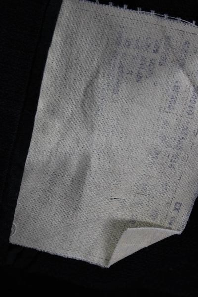 Ermenegildo Zegna Mens Dark Blue Herringbone Blazer Button Collared Size 44