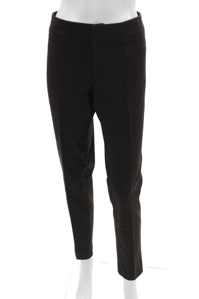 Ecru Womens Ankle Dress Pants Black Cotton Blend Inseam 30 Size 6