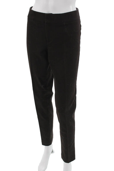 Ecru Womens Ankle Dress Pants Black Cotton Blend Inseam 30 Size 6