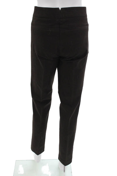 Ecru Womens Ankle Dress Pants Black Cotton Blend Inseam 30 Size 6