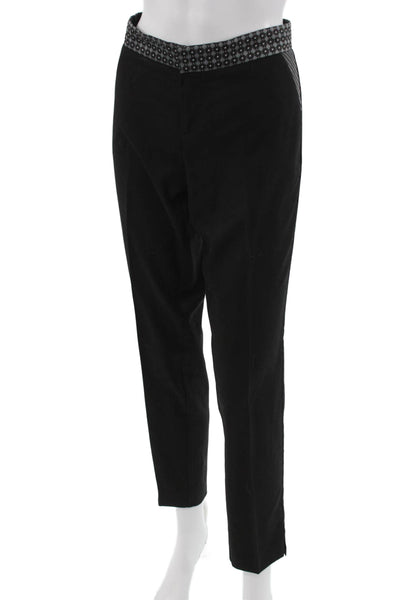 Ecru Womens Ankle Dress Pants Black Classic Solid Size 6