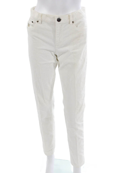 J Crew Women Ankle Cropped White Pants Size 29