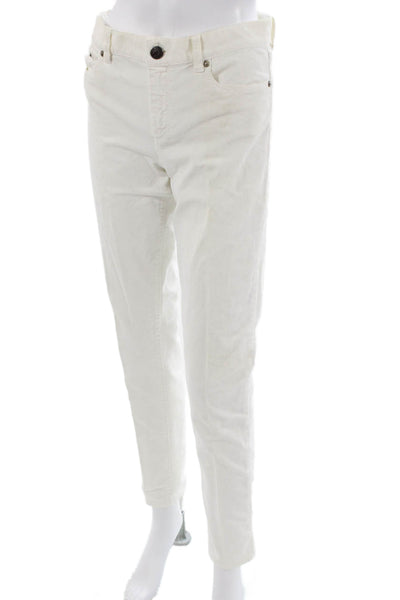 J Crew Women Ankle Cropped White Pants Size 29