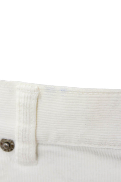 J Crew Women Ankle Cropped White Pants Size 29
