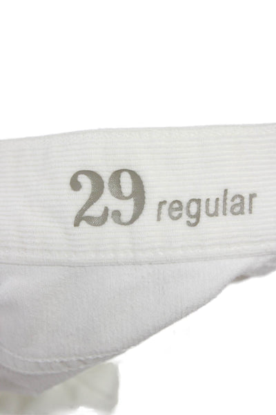 J Crew Women Ankle Cropped White Pants Size 29
