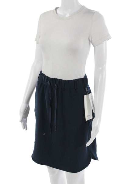 Lululemon Women A-Line Skirt Dark Blue Knee Length Size 8