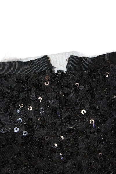 J Crew Womens Mini Pencil Skirt Black Polyester Size 6
