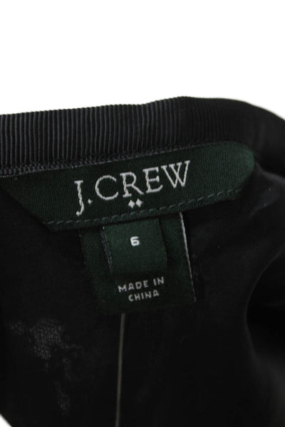 J Crew Womens Mini Pencil Skirt Black Polyester Size 6