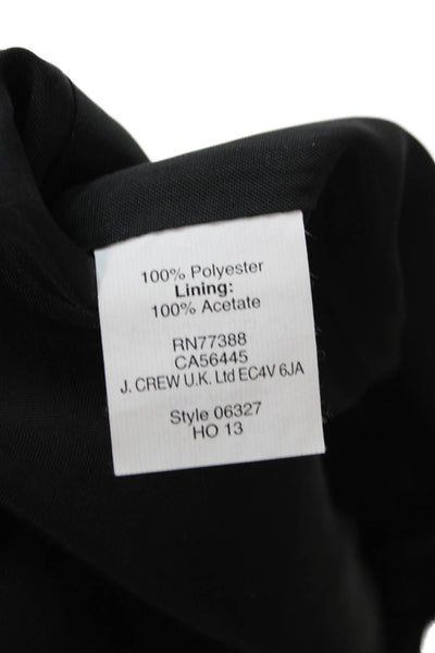 J Crew Womens Mini Pencil Skirt Black Polyester Size 6