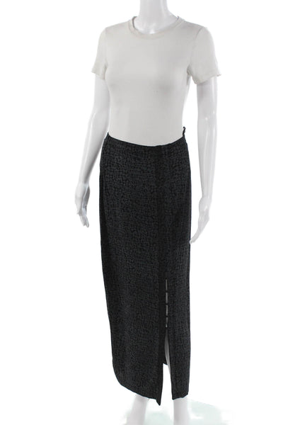 Joseph Ribkoff Womens Black Animal Print Maxi Pencil Skirt Size 10