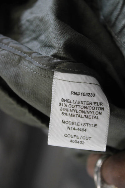 Joie Womens Military Parka Green Button Front Long Sleeve Size L