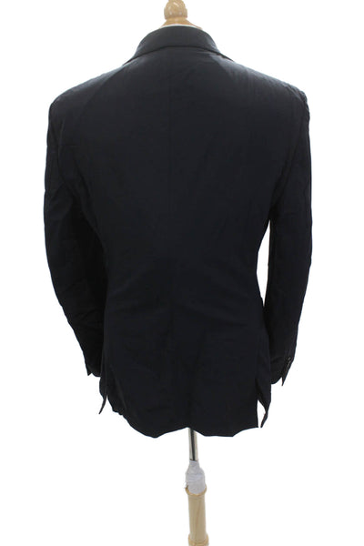 Pelago Mens Dark Blue Solid Button Blazer Nylon Spandex Size 38