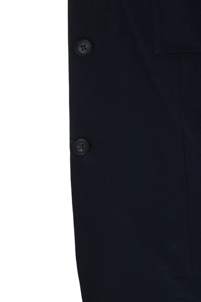 Pelago Mens Dark Blue Solid Button Blazer Nylon Spandex Size 38