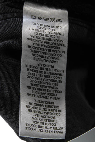 Frame Womens Cropped Skinny Jeans Dark Gray Mid Rise Button Fly Size 25
