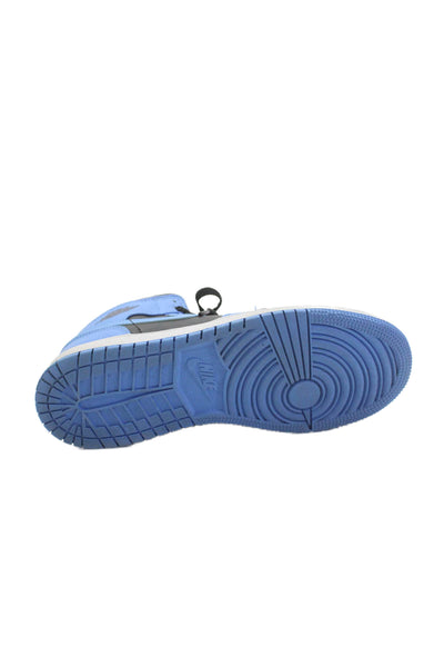 Nike Boys Aird Jordan 1 Mid University Lace-Up High-Top Sneakers Blue Size 7