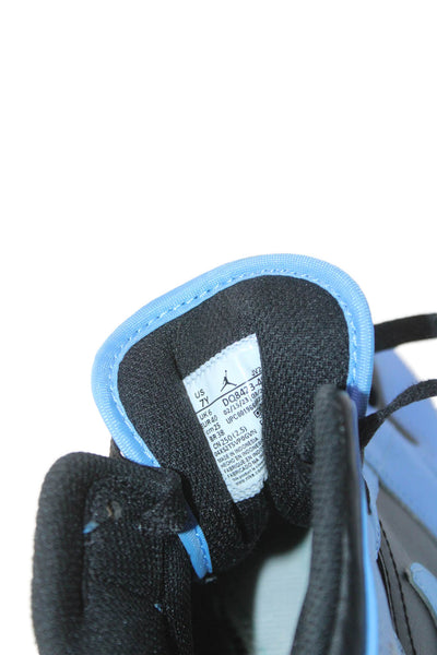 Nike Boys Aird Jordan 1 Mid University Lace-Up High-Top Sneakers Blue Size 7