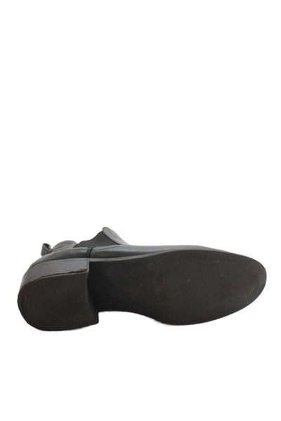 Steve Madden Womens Leather Pull On Chelsea Boots Black Size 10M