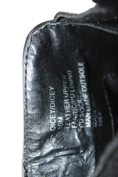 Steve Madden Womens Leather Pull On Chelsea Boots Black Size 10M