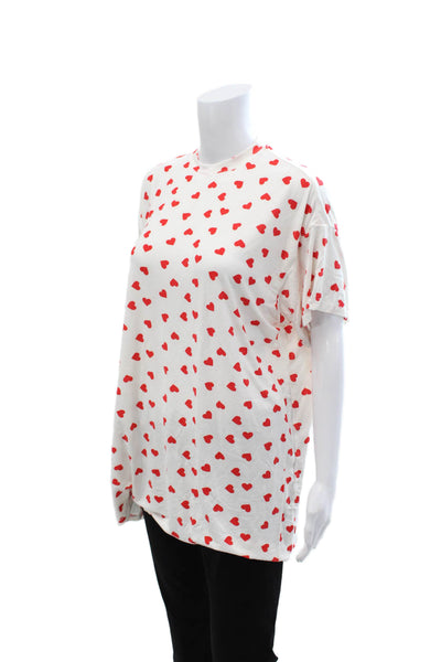 Skims Womens White Short Sleeve Tunic T-Shirt Crew Neck Micro Modal Size XS