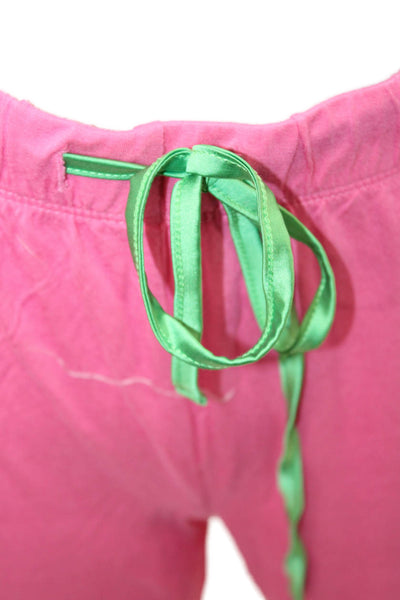 Katie J Women Pink Collared Long Sleeve Polyester Blend Pajama Set Size S