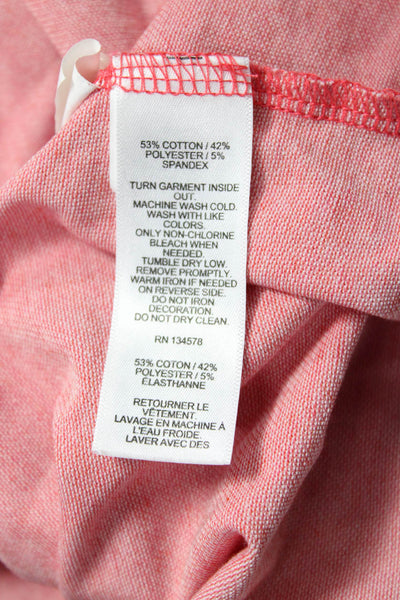 Vineyard Vines Mens Short Sleeve Collared Knit Polo Shirt Red Cotton Size Large