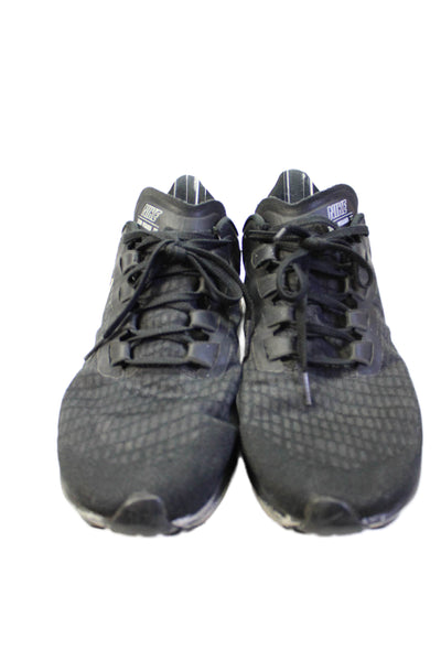 Nike Mens Lace Up Knit Zoom Pegasus 37 Running Sneakers Black White Size 10