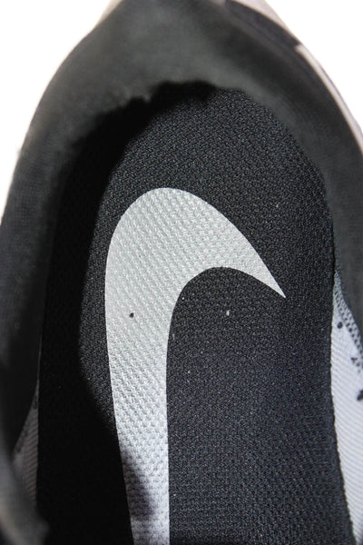 Nike Mens Lace Up Knit Zoom Pegasus 37 Running Sneakers Black White Size 10