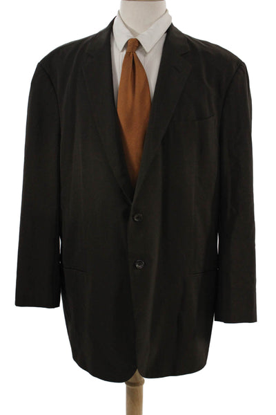 Giorgio Armani Mens Black Suit Jacket Button Big & Tall Size 50