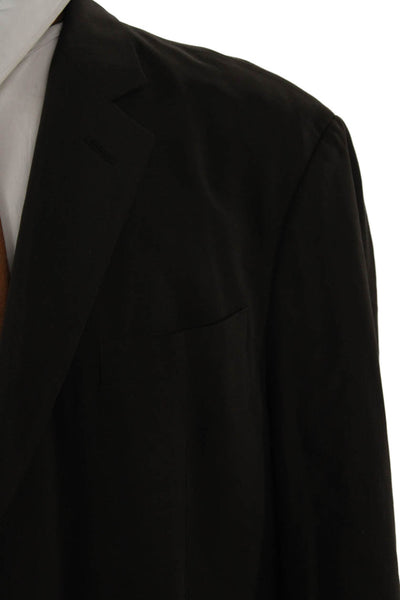 Giorgio Armani Mens Black Suit Jacket Button Big & Tall Size 50