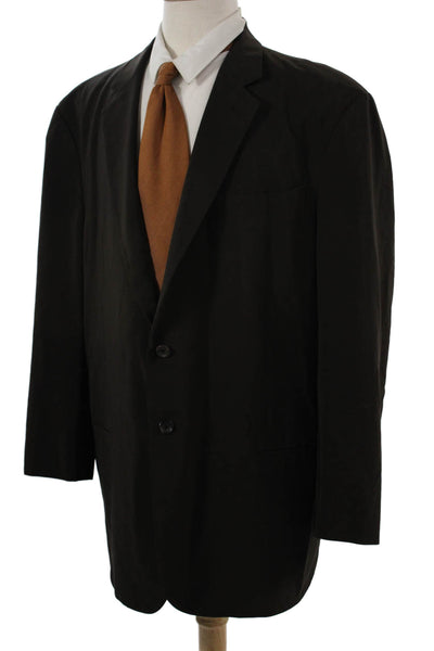 Giorgio Armani Mens Black Suit Jacket Button Big & Tall Size 50