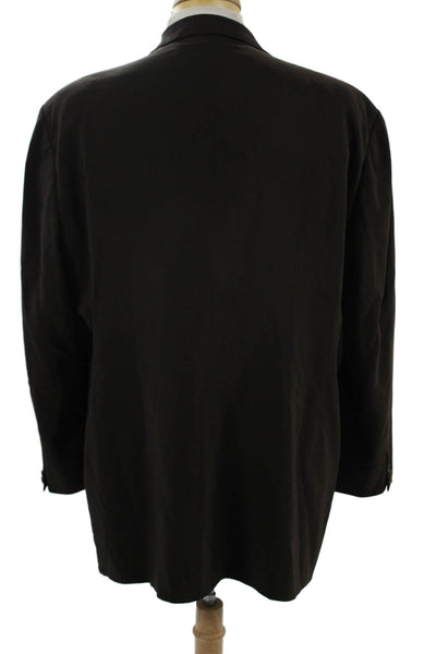 Giorgio Armani Mens Black Suit Jacket Button Big & Tall Size 50