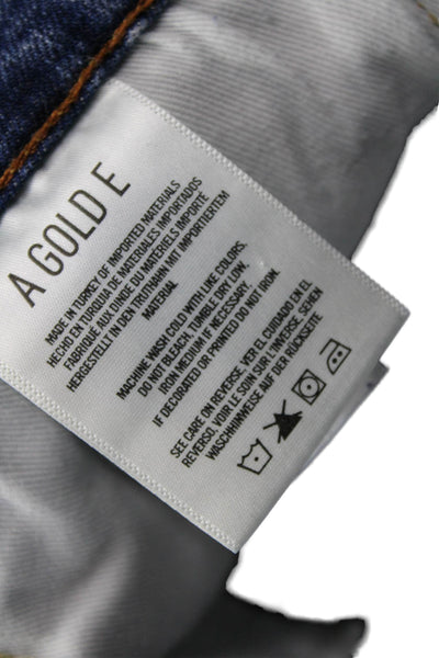 Agolde Womens Ankle Cropped Skinny Jeans Blue Size 28