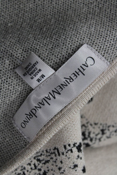 Catherine Malandrino Unisex Beige Animal Print Pullover Sweater Size M