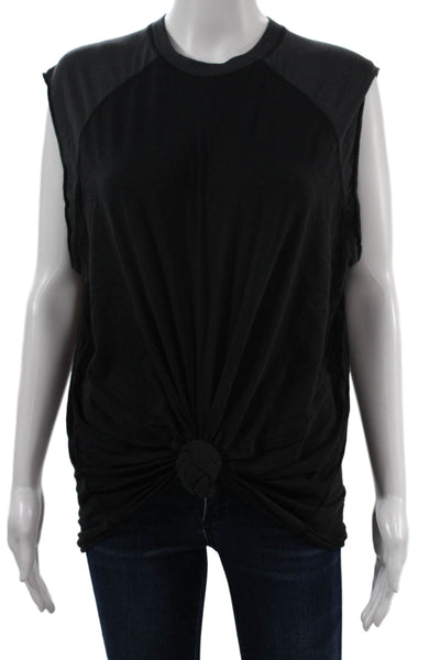 Skims Womens Basic Sleeveless Black Crew Neck T-Shirt Size S