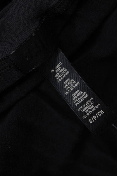 Skims Womens Basic Sleeveless Black Crew Neck T-Shirt Size S