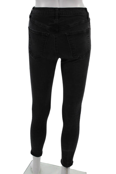 J Brand Womens Ankle Skinny Black Jeans High Rise Size 24