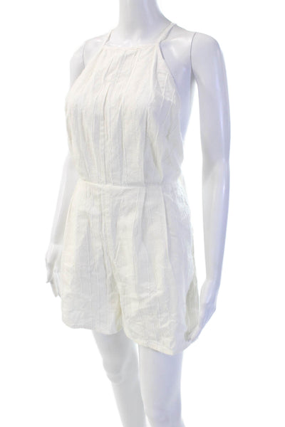 Greylin Anthropologie Women White Sleeveless Square Neck Jumpsuit Size XS