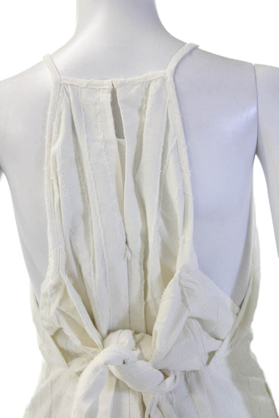 Greylin Anthropologie Women White Sleeveless Square Neck Jumpsuit Size XS