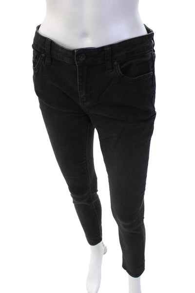 Joes Women Ankle Skinny Black Jeans Mid Rise Button Size 28
