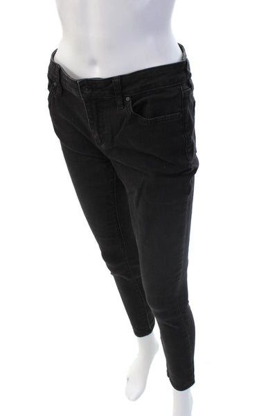 Joes Women Ankle Skinny Black Jeans Mid Rise Button Size 28