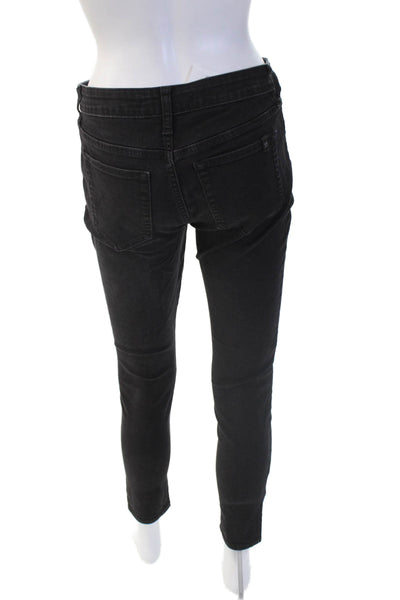Joes Women Ankle Skinny Black Jeans Mid Rise Button Size 28
