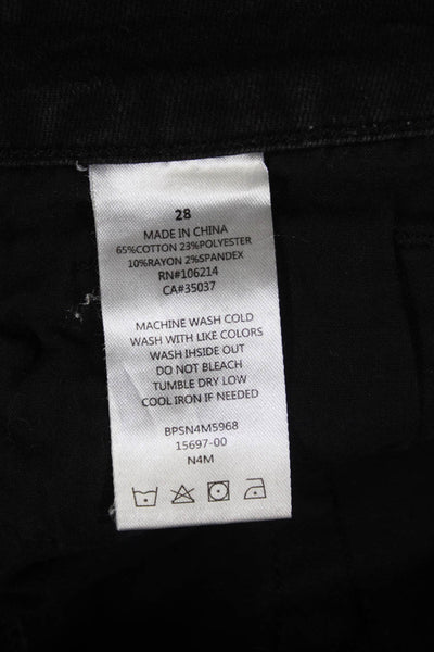 Joes Women Ankle Skinny Black Jeans Mid Rise Button Size 28