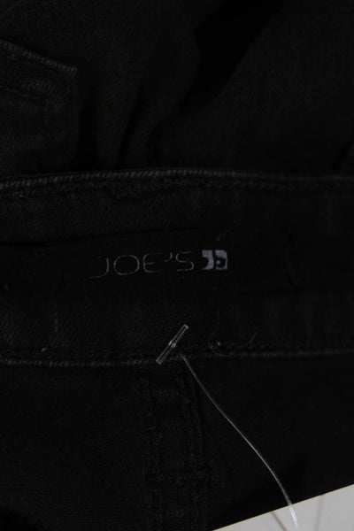Joes Women Ankle Skinny Black Jeans Mid Rise Button Size 28