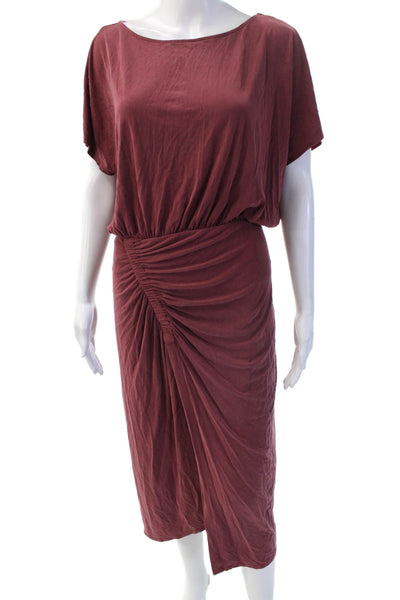 Moulinette Soeurs Anthropologie Womens Blouson Brown Midi Dress Size XS