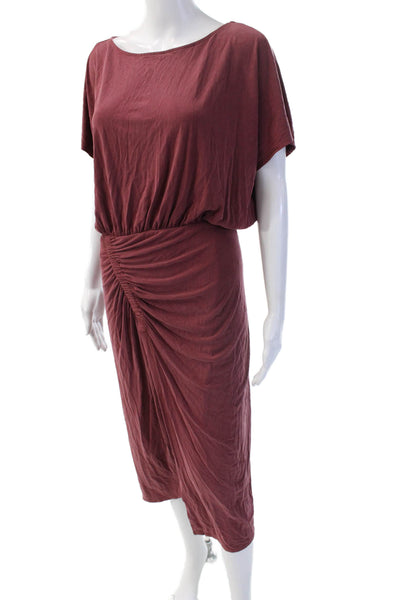 Moulinette Soeurs Anthropologie Womens Blouson Brown Midi Dress Size XS