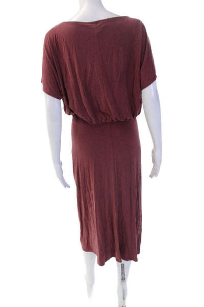 Moulinette Soeurs Anthropologie Womens Blouson Brown Midi Dress Size XS