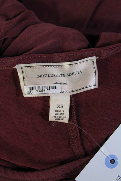 Moulinette Soeurs Anthropologie Womens Blouson Brown Midi Dress Size XS